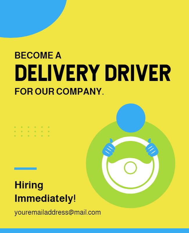 Delivery Driver Job Announcement Flyer Template