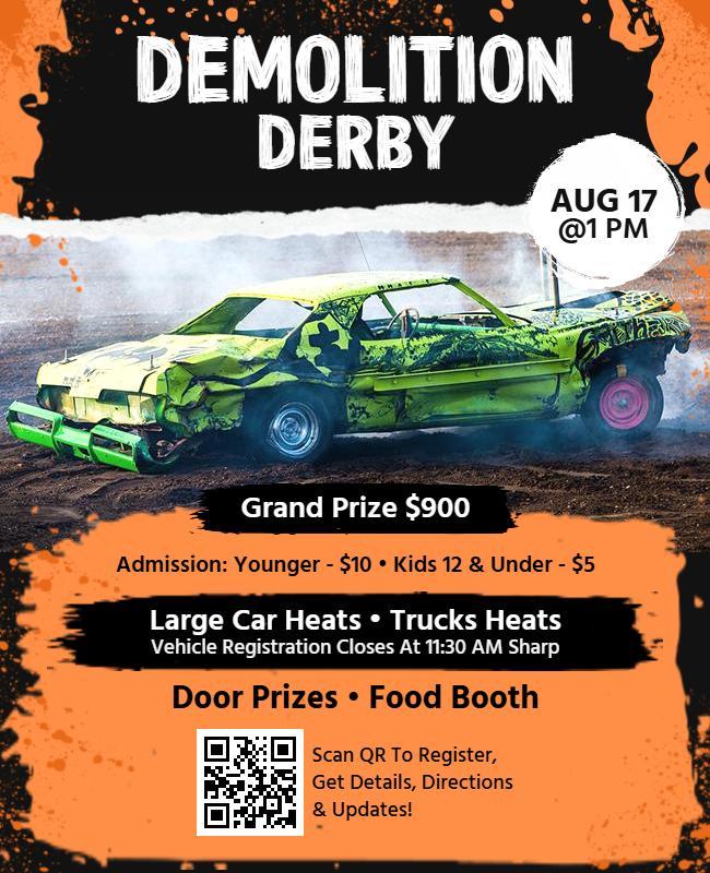 Demolition Derby Event Flyer Template