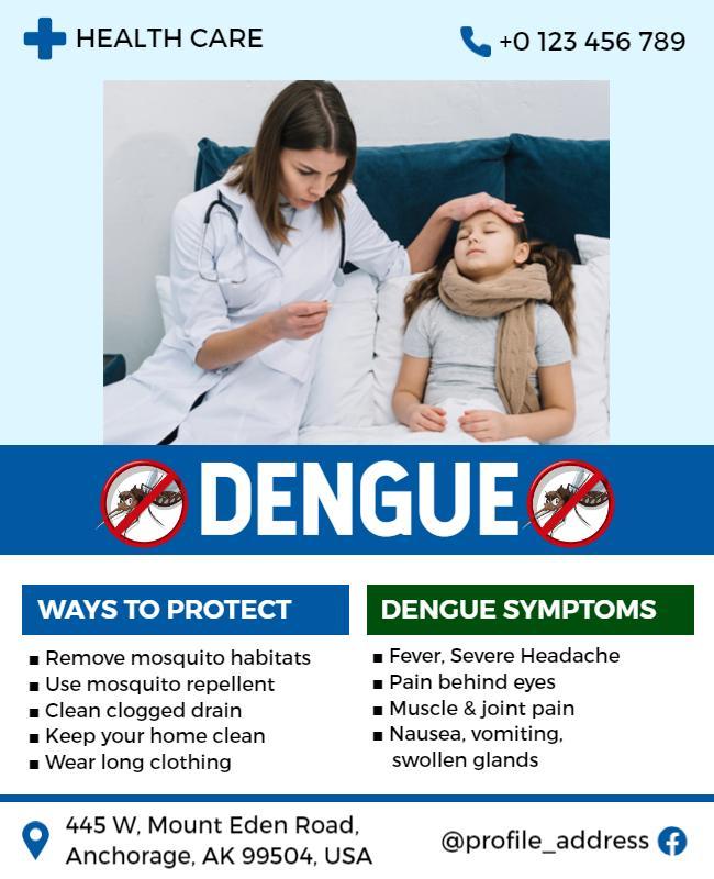 Dengue Awareness Health Care Flyer Template