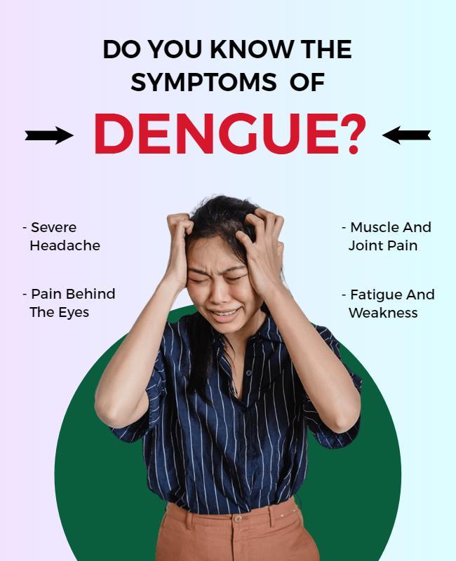 Dengue Awareness Symptoms Information Flyer Template