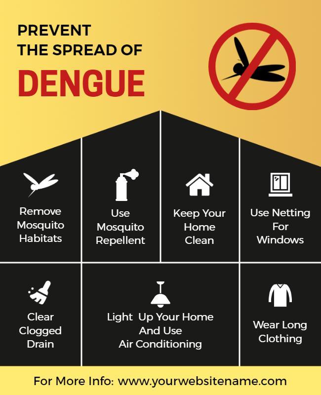 Dengue Prevention Awareness Flyer Template