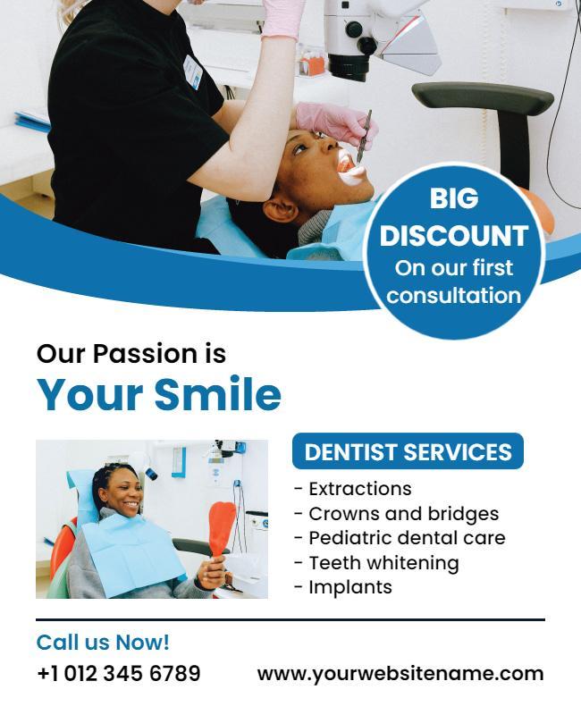 Dental Care Services Promotional Flyer Template