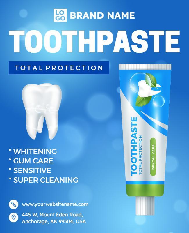 Dental Care Toothpaste Promotion Flyer Template