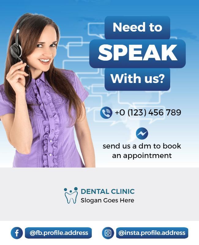 Dental Clinic Appointment Booking Flyer Template