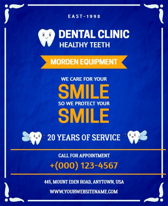 Dental Clinic Service Advertisement Flyer Template