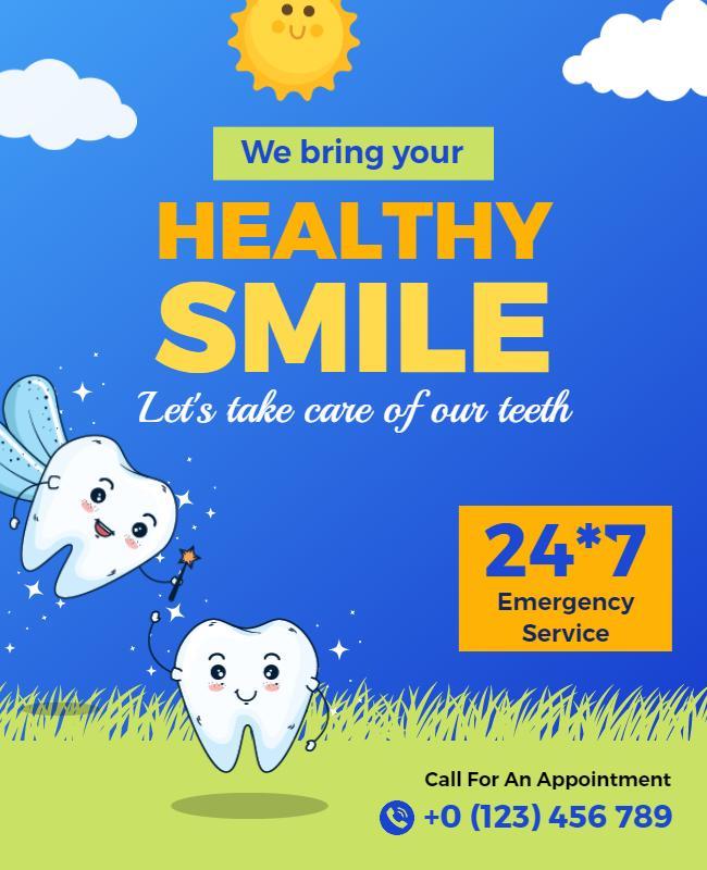 Dental Health Care Appointment Flyer Template