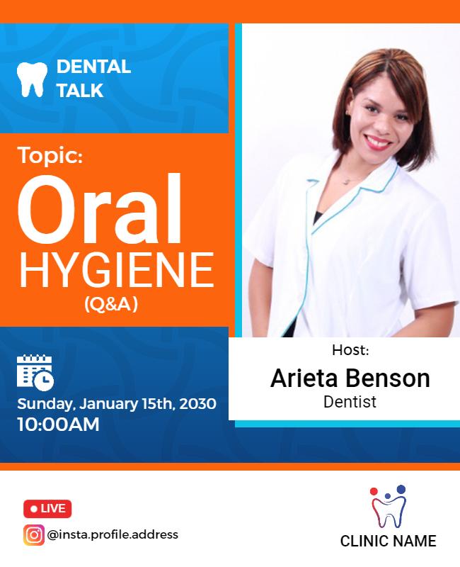 Dental Health Oral Hygiene Discussion Flyer Template