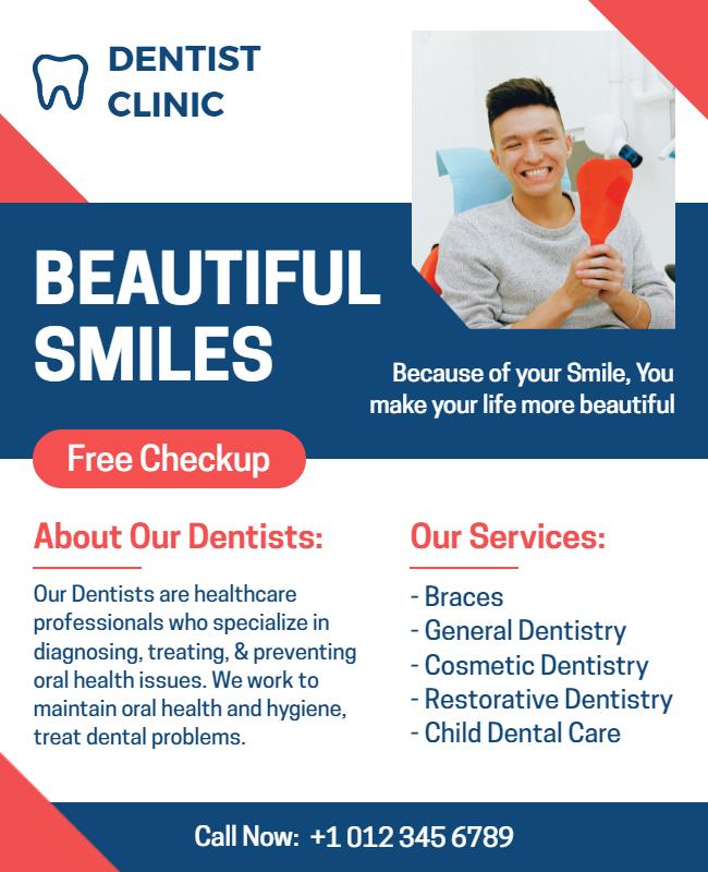 Dental Health Services Promotion Flyer Template