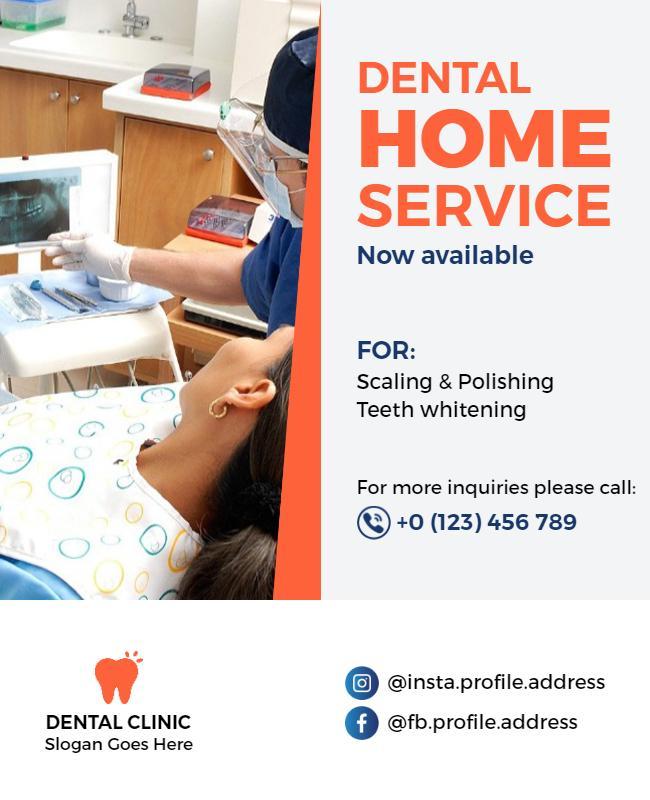 Dental Home Service Promotion Flyer Template