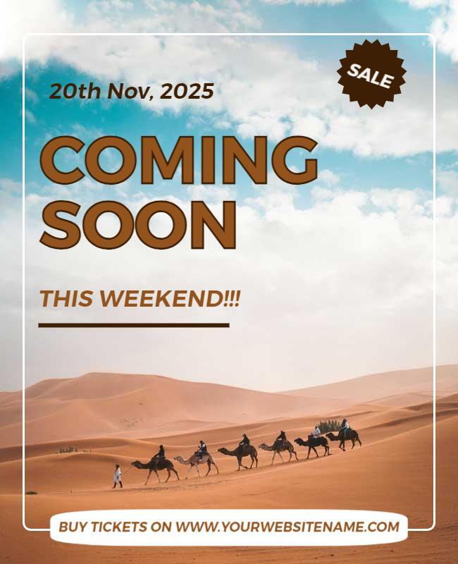 Desert Adventure Camel Ride Tour Flyer Template