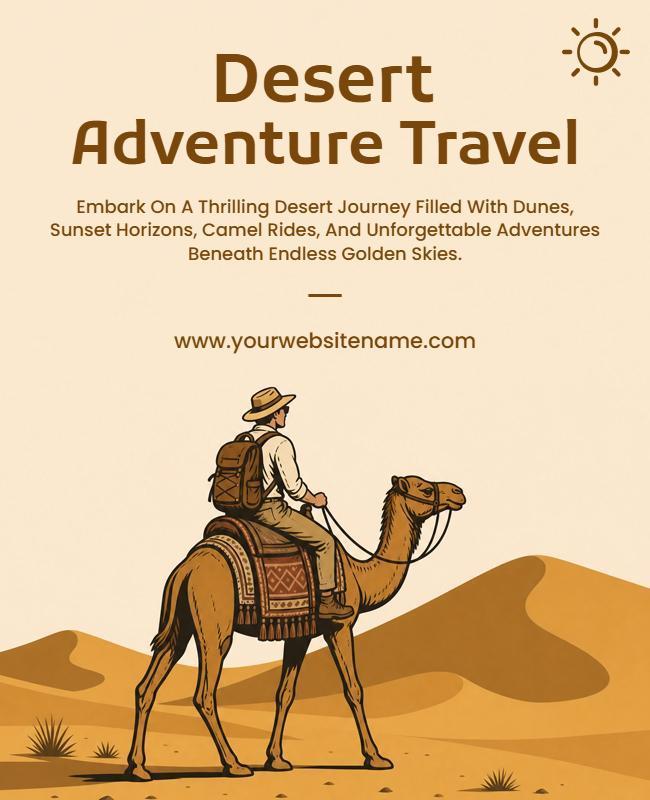 Desert Adventure Travel Promotional Poster Template