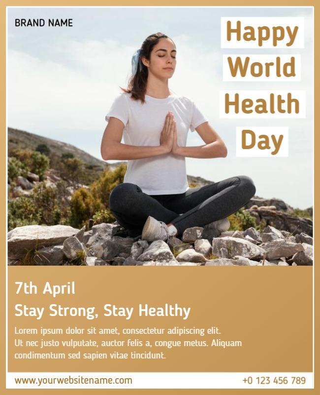 Desert World Health Day Poster Template