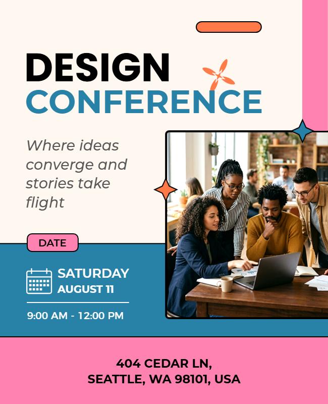 Design Workshop Conference Event Poster Template