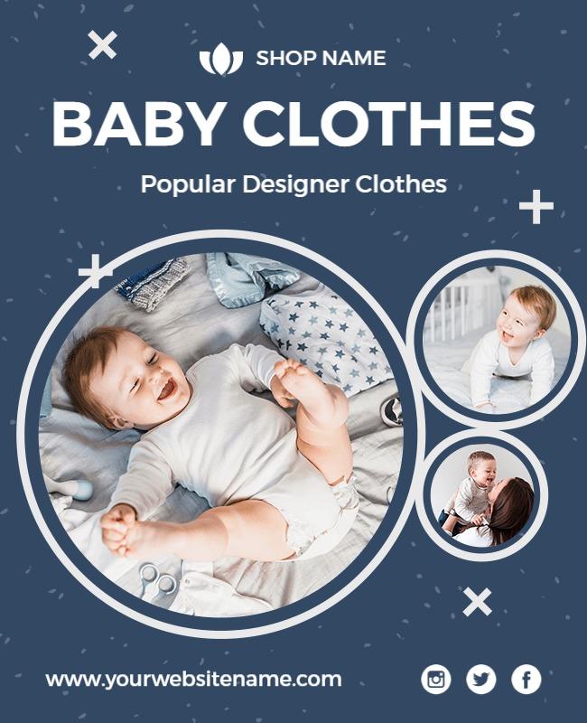 Designer Baby Clothes Promotion Flyer Template