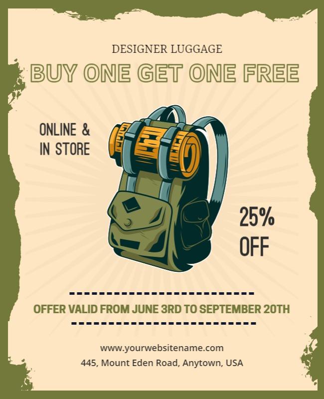 Designer Luggage Promotional Sale Flyer Template