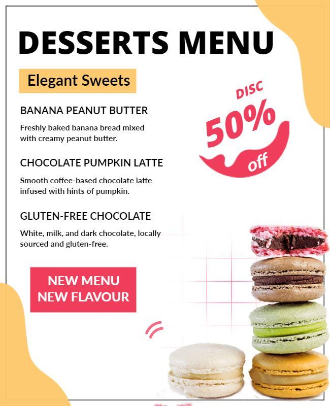 Desserts Menu Promotion Flyer Template