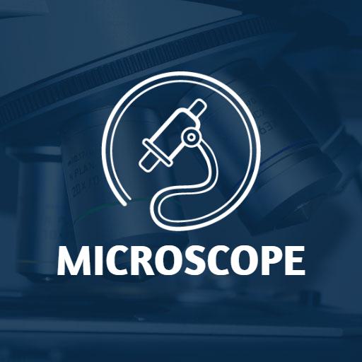 Detailed Close-Up of Microscope Design for Laboratory Use Logo Template