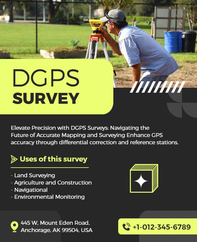 Dgps Survey Services Promotional Flyer Template