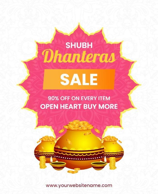 Dhanteras Festival Discount Sale Flyer Template