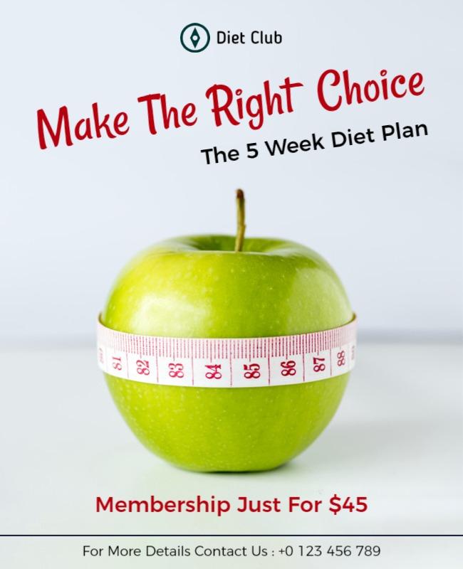 Diet Club Weight Loss Program Flyer Template