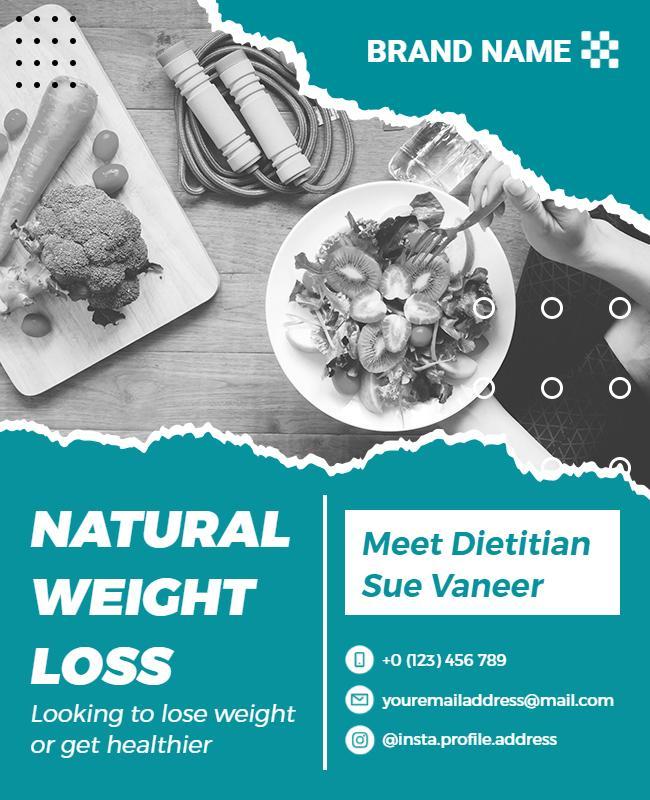 Dietitian Consultation for Natural Weight Loss Flyer Template