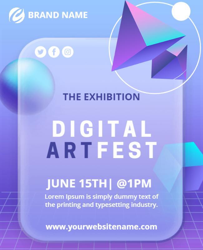 Digital Art Exhibition Event Flyer Template