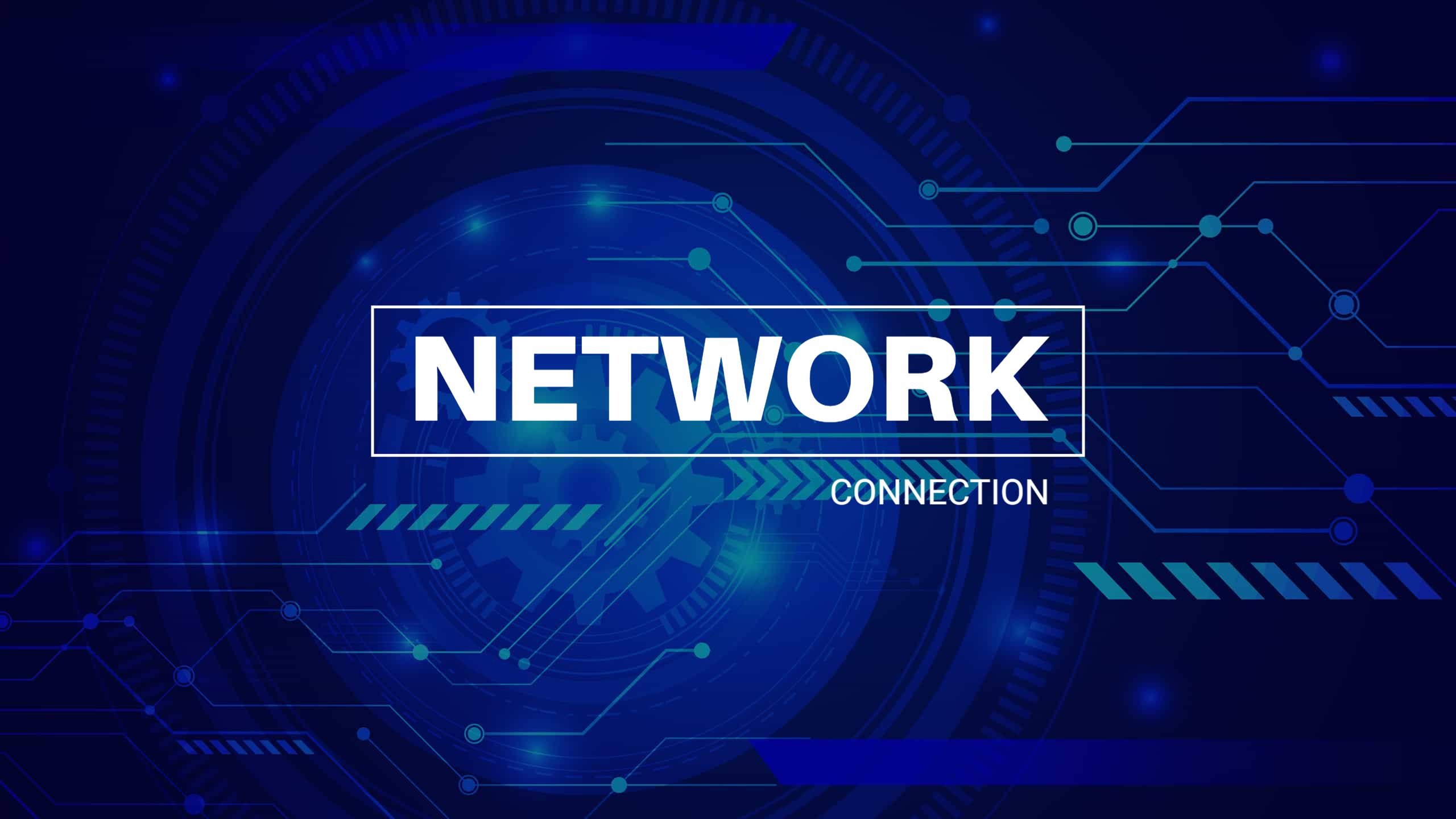 Digital Blue Network Connection Theme YouTube Banner Template