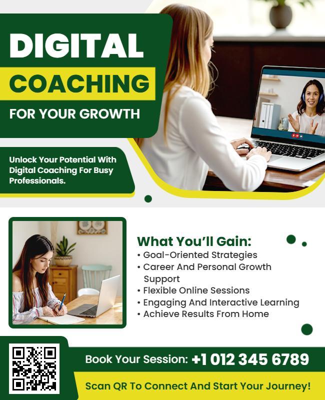 Digital Coaching Promotion Flyer Template