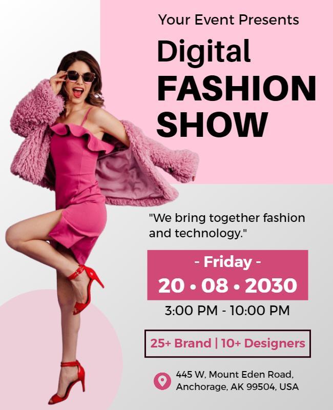 Digital Fashion Show Event Flyer Template