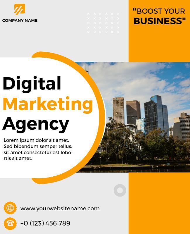 Digital Marketing Agency Promotional Flyer Template