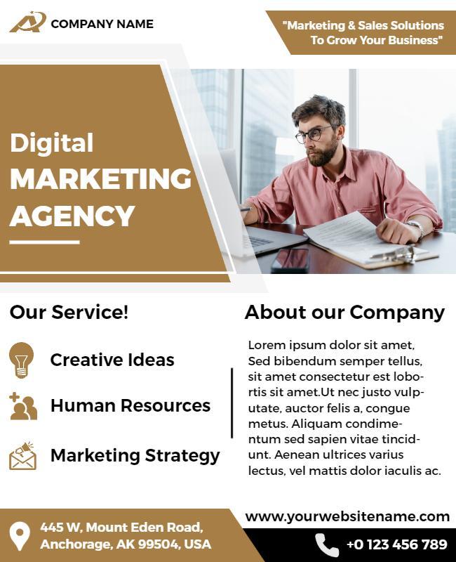 Digital Marketing Agency Services Flyer Template