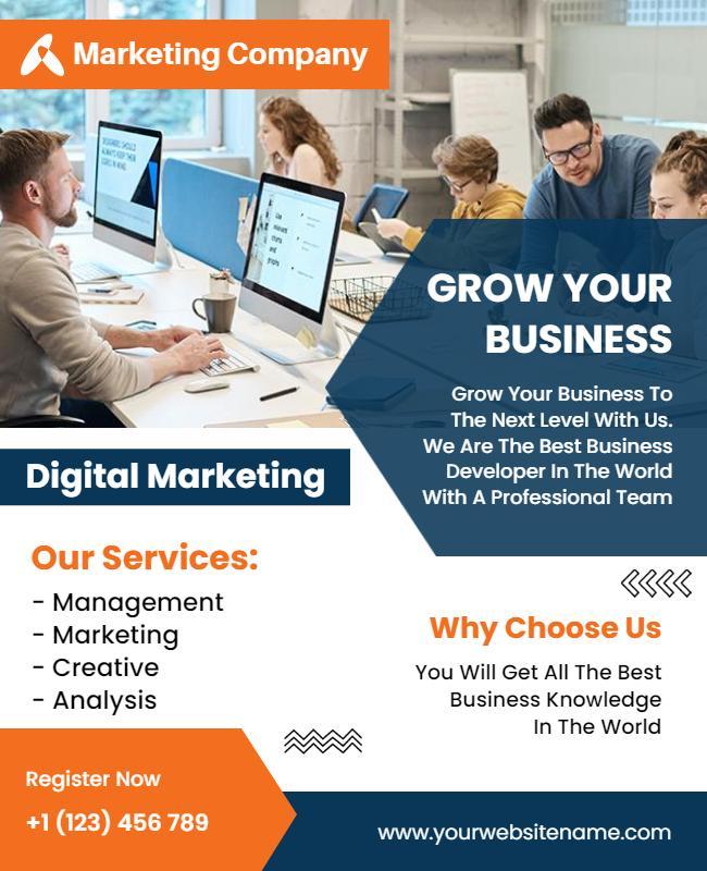 Digital Marketing Business Promotion Flyer Template