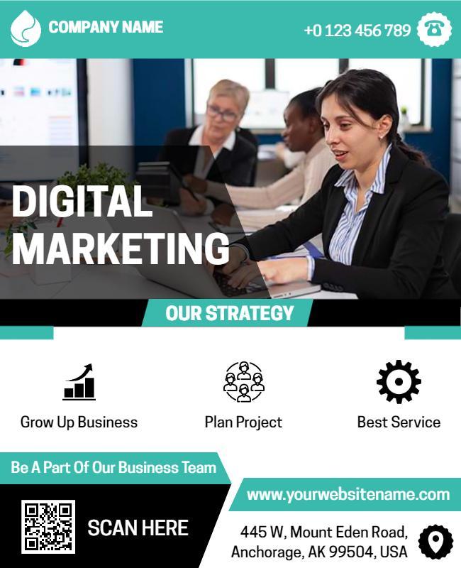 Digital Marketing Business Strategy Flyer Template