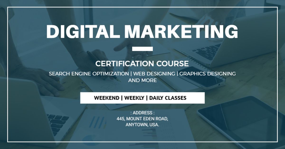 Digital Marketing Certification Course with Modern Design Banner Template