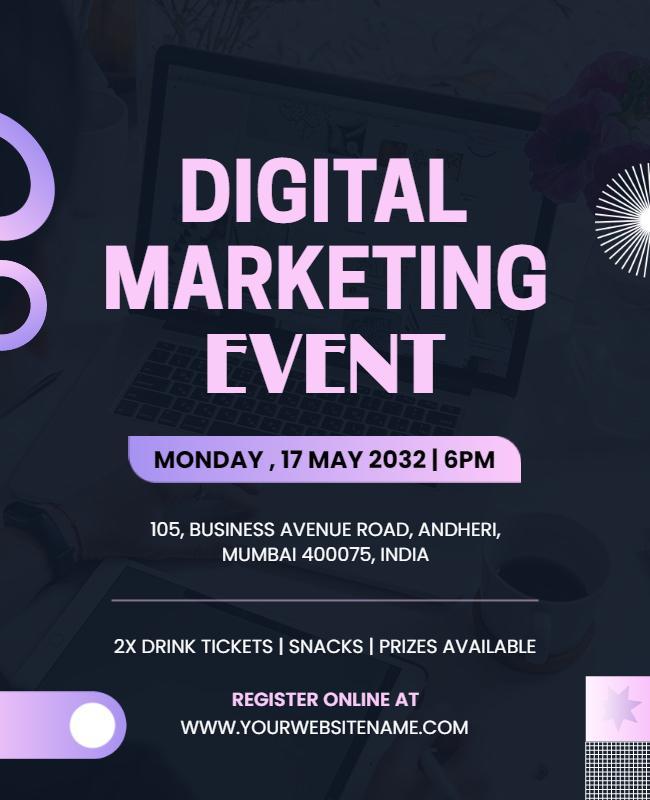 Digital Marketing Event Promotion Flyer Template