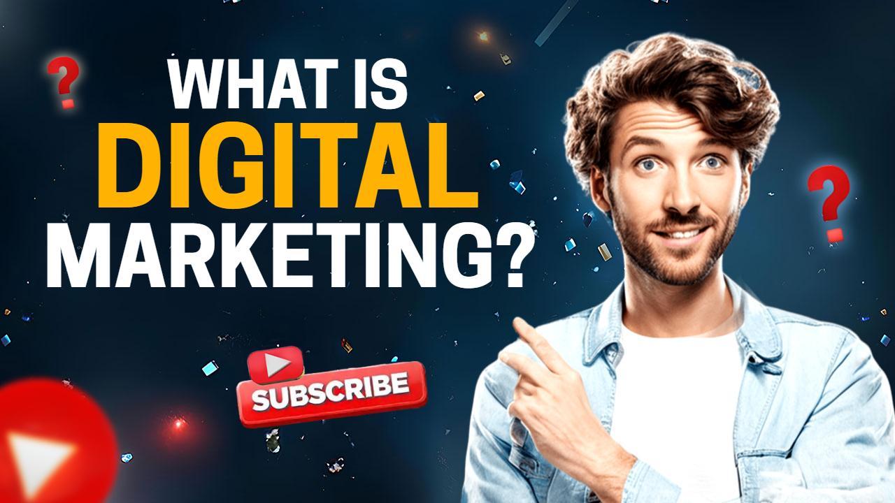 Digital Marketing Explained Trending YouTube Thumbnail Template