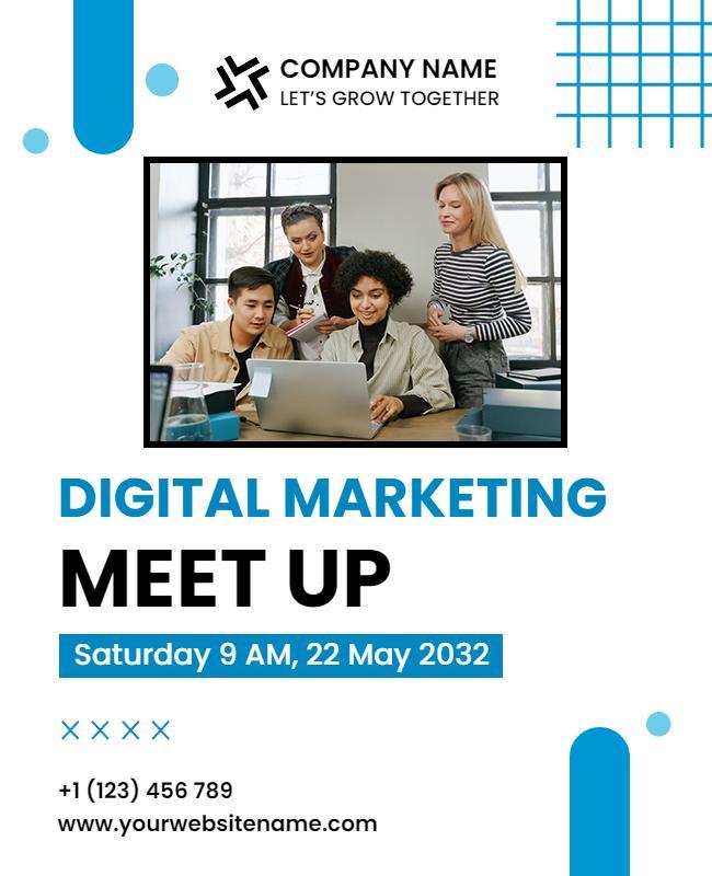 Digital Marketing Meetup Event Flyer Template