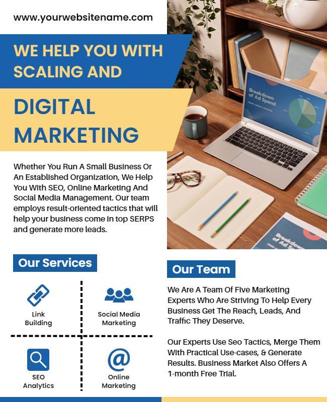 Digital Marketing Services Introduction Flyer Template