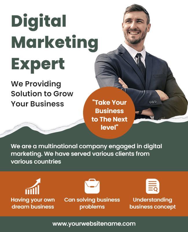 Digital Marketing Solutions Business Flyer Template