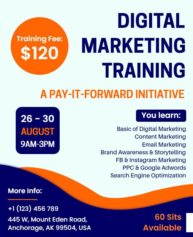 Digital Marketing Training Initiative Flyer Template