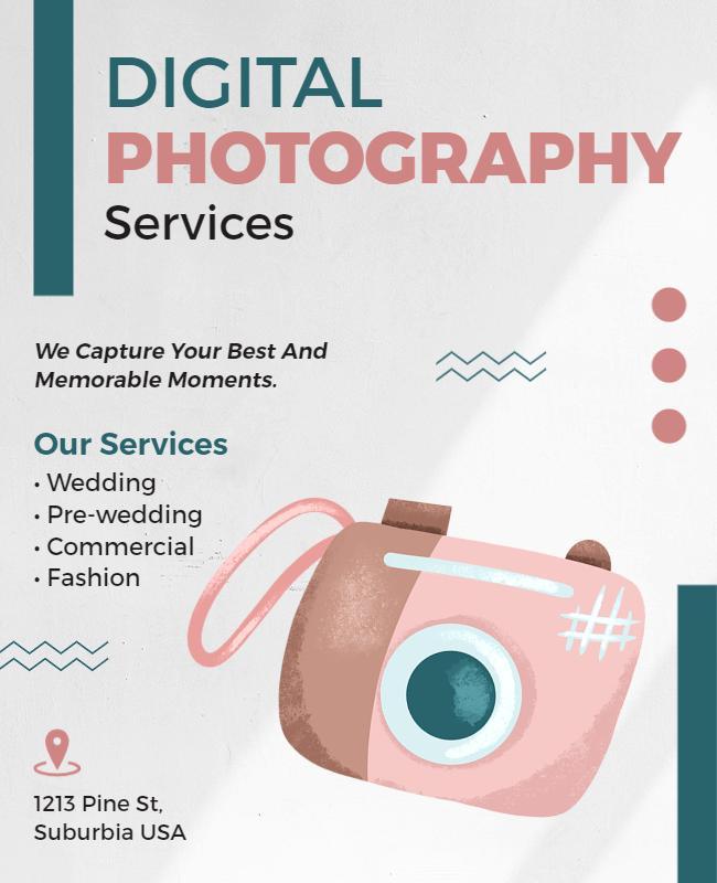 Digital Photography Services Promotion Flyer Template