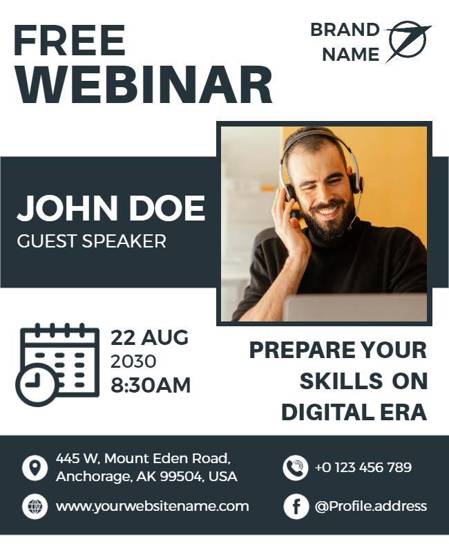 Digital Skills Preparation Webinar Flyer Template