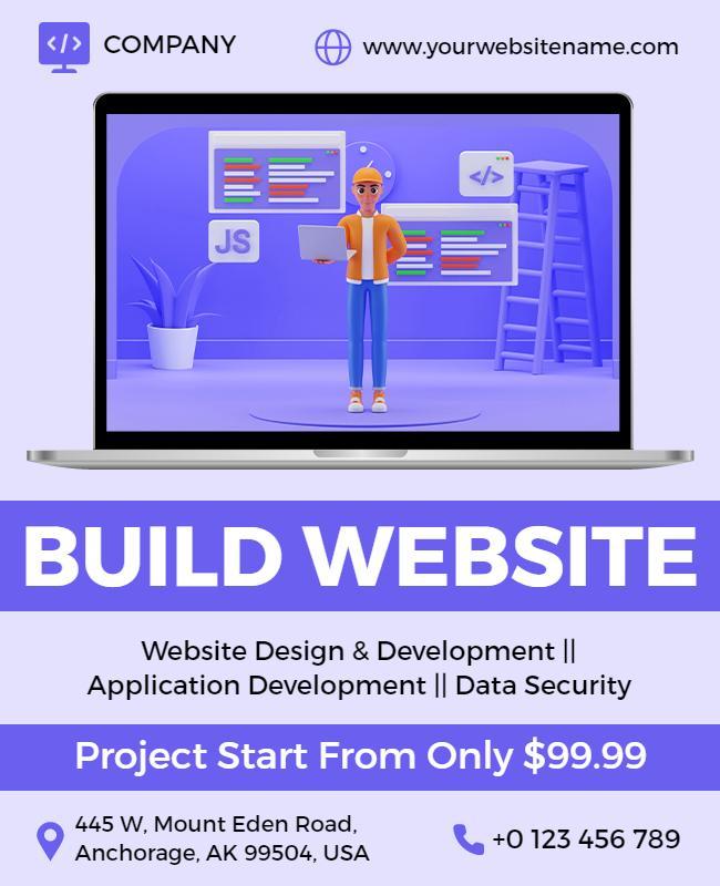 Digital Website Development Services Flyer Template