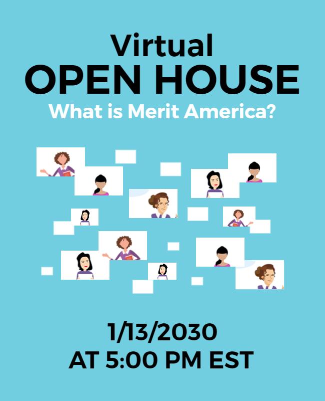 Digital Workshop Theme for Virtual Open House Event Poster Template