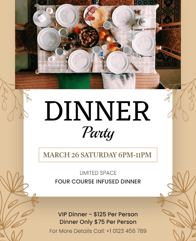 Dinner Party Flyer Template