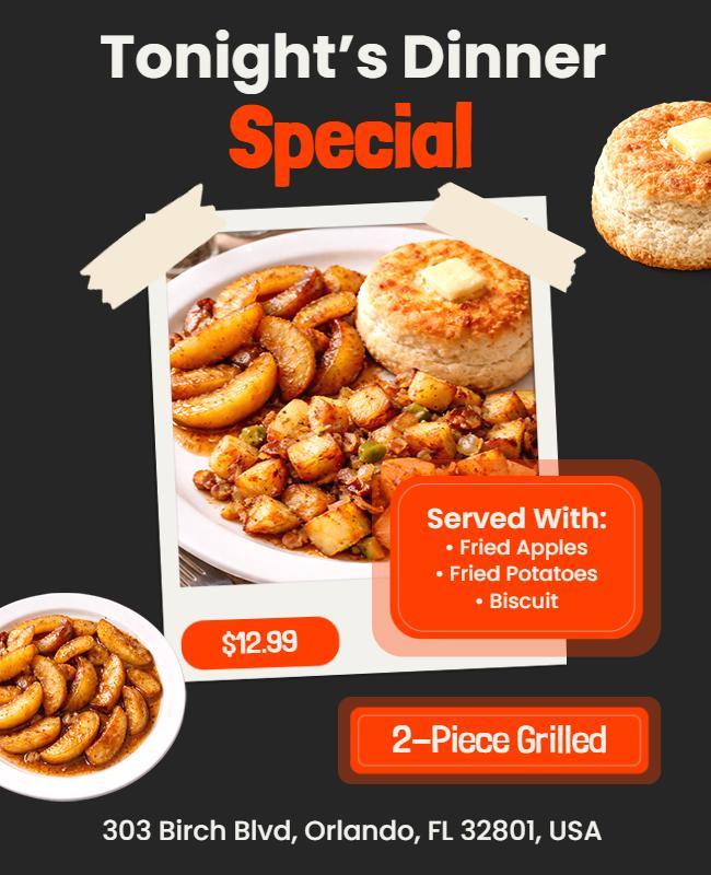 Dinner Special Offer Restaurant Poster Template
