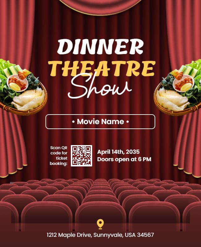 Dinner Theatre Show Event Flyer Template