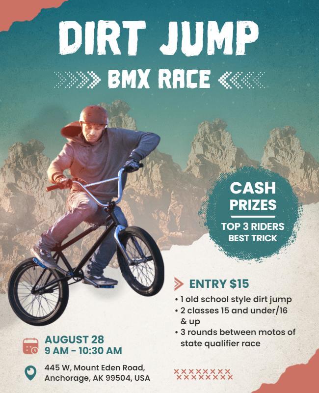 Dirt Jump Bmx Race Event Flyer Template