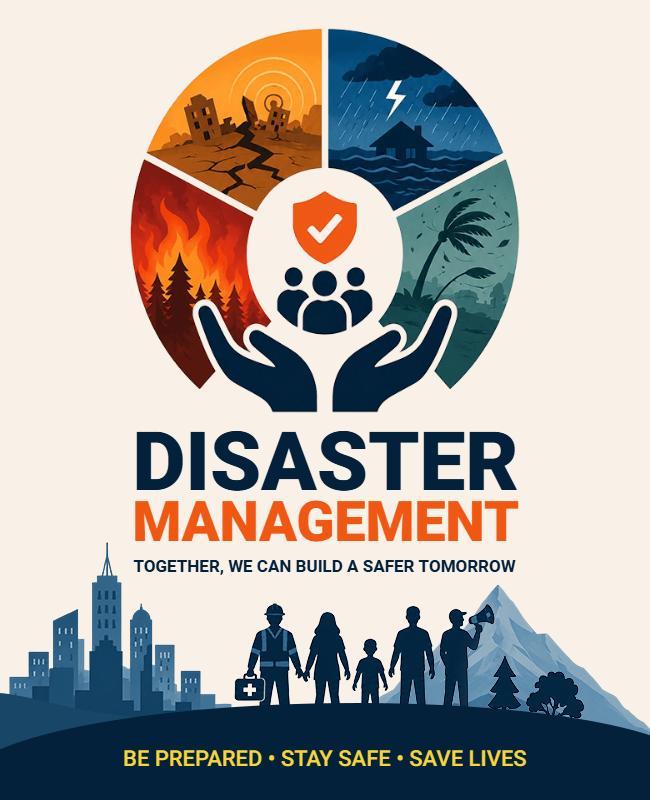Disaster Management Awareness Campaign Poster Template