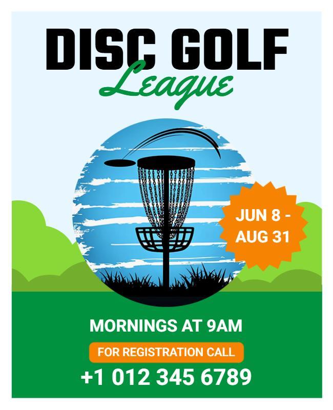 Disc Golf League Morning Event Flyer Template